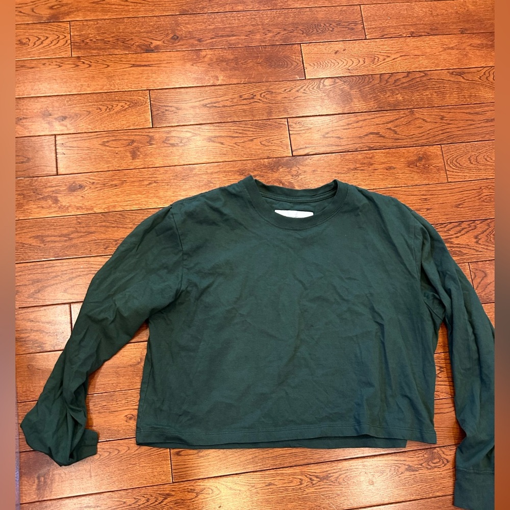 Province of Canada organic cotton long sleeve cropped shirt
